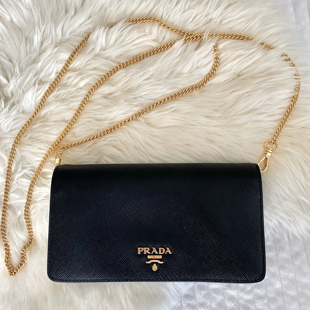 Prada Saffiano Crossbody Mini Phone Bag